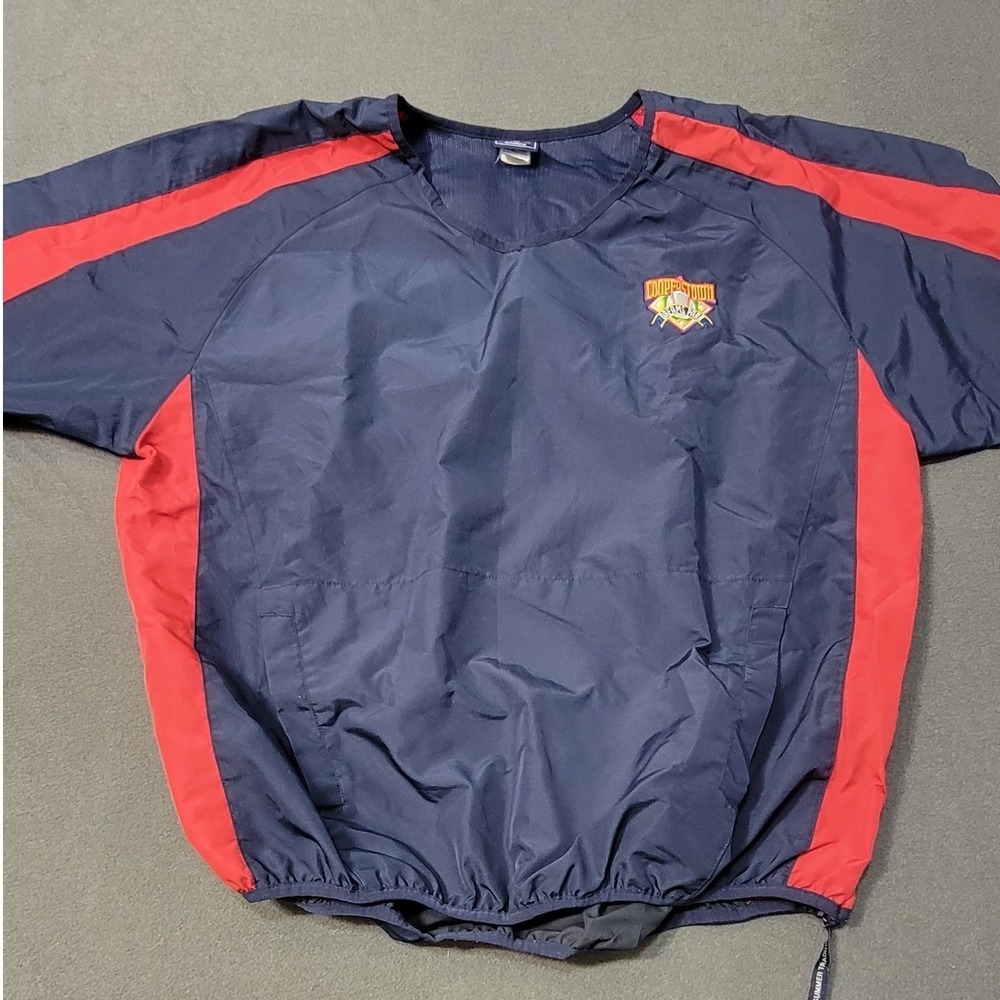 Cooperstown Collection Dreams Park Windbreaker Navy Red‎ Pullover Mens L